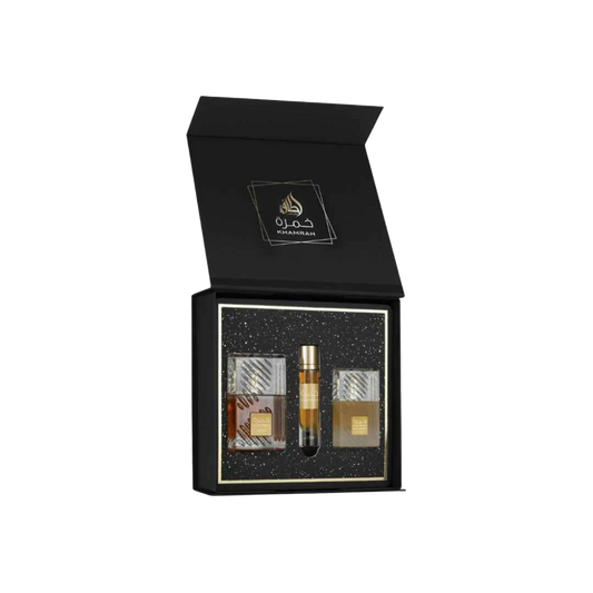 LATTAFA KHAMRAH GIFT SET UNISEX - 100 ml + 50 ml + 12 ml -Hadiyyeh