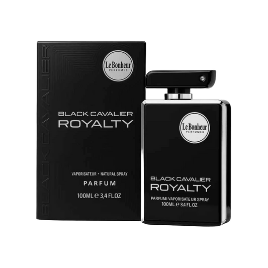 LE BONHEUR BLACK CAVALIER ROYALTY PARFUM FOR MEN - 100 ml -Hadiyyeh