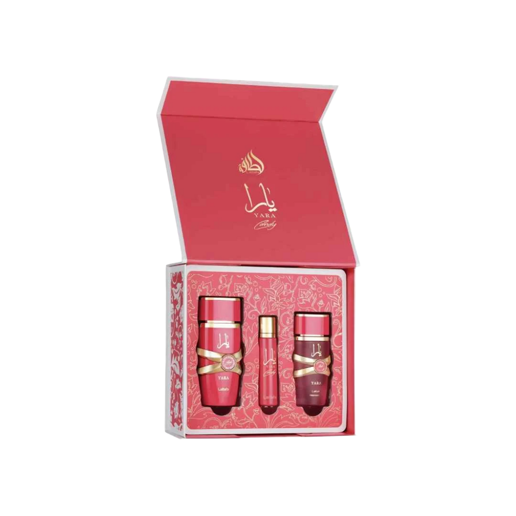 LATTAFA YARA CANDY GIFT SET FOR WOMEN - 100 ml + 50 ml + 12 ml -Hadiyyeh