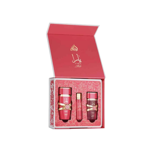 LATTAFA YARA CANDY GIFT SET FOR WOMEN - 100 ml + 50 ml + 12 ml -Hadiyyeh