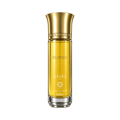 Abyat Assel Blonde extrait perfume unisex 200ml – yellow bottle with gold cap
