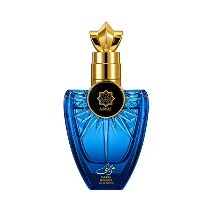 Abyat Marsa Elegance perfume for men 100ml – blue bottle with gold crown cap