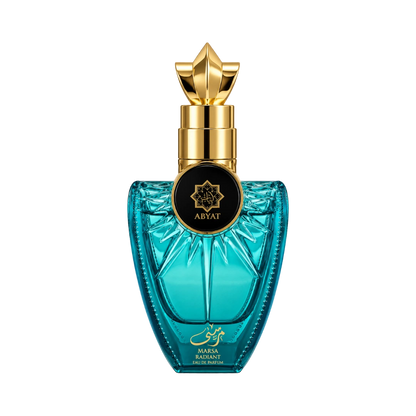 Abyat Marsa Radiant perfume for men 100ml – turquoise bottle with gold crown cap