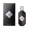 Khadlaj Onyx Silver EDP men's bottle highlighting black pepper and deep patchouli notes.