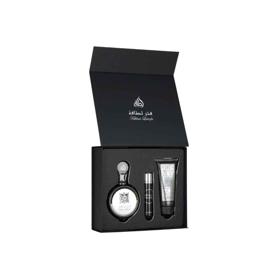 LATTAFA FAKHAR LATTAFA BLACK GIFT SET FOR MEN