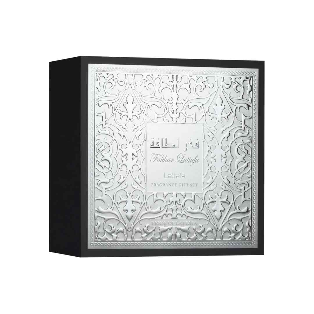 LATTAFA FAKHAR LATTAFA BLACK GIFT SET FOR MEN
