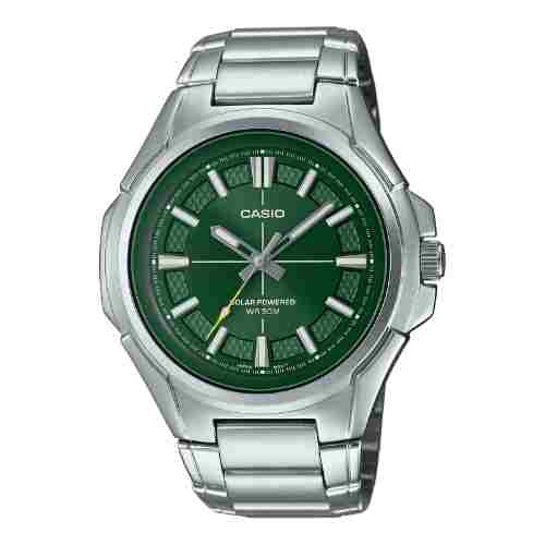 CASIO STANDARD GREEN DIAL SOLAR ANALOG WATCH FOR MEN - Hadiyyeh