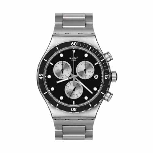 SWATCH DARK IRONY CHRONOGRAPH WATCH FOR MEN