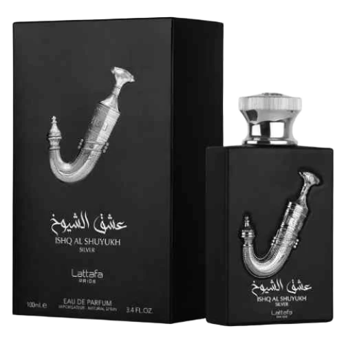 LATTAFA ISHQ AL SHUYUKH SILVER EDP FOR MEN - 100 ml -Hadiyyeh