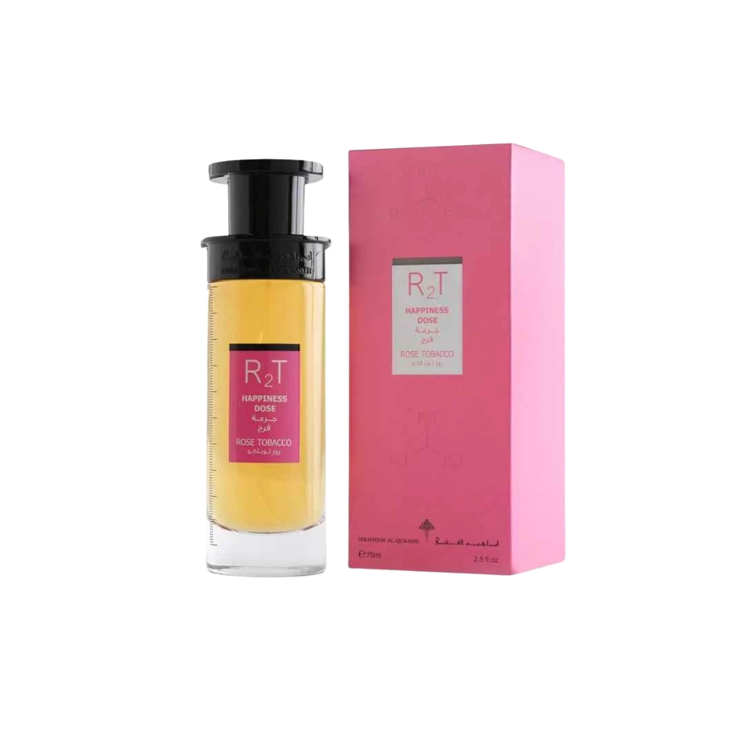 IBRAQ HAPPINESS DOSE ROSE TOBACCO EDP UNISEX - 75 ml -Hadiyyeh