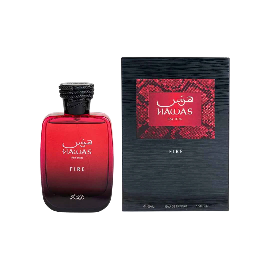 RASASI HAWAS FIRE EDP FOR MEN - 100 ml -Hadiyyeh