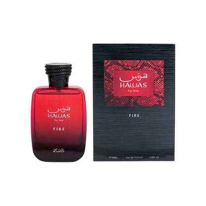 RASASI HAWAS FIRE EDP FOR MEN - 100 ml -Hadiyyeh