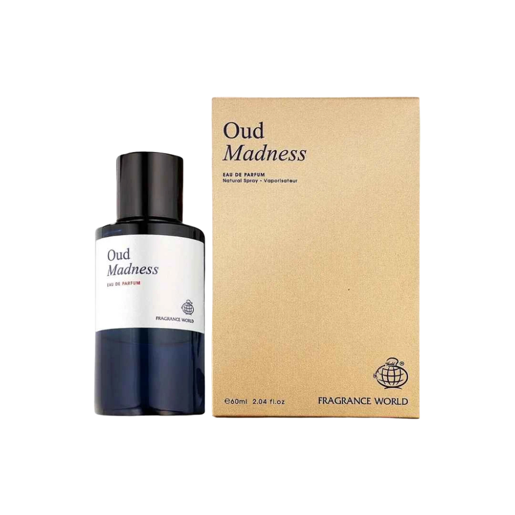 FRAGRANCE WORLD OUD MADNESS EDP FOR MEN - 60 ml -Hadiyyeh