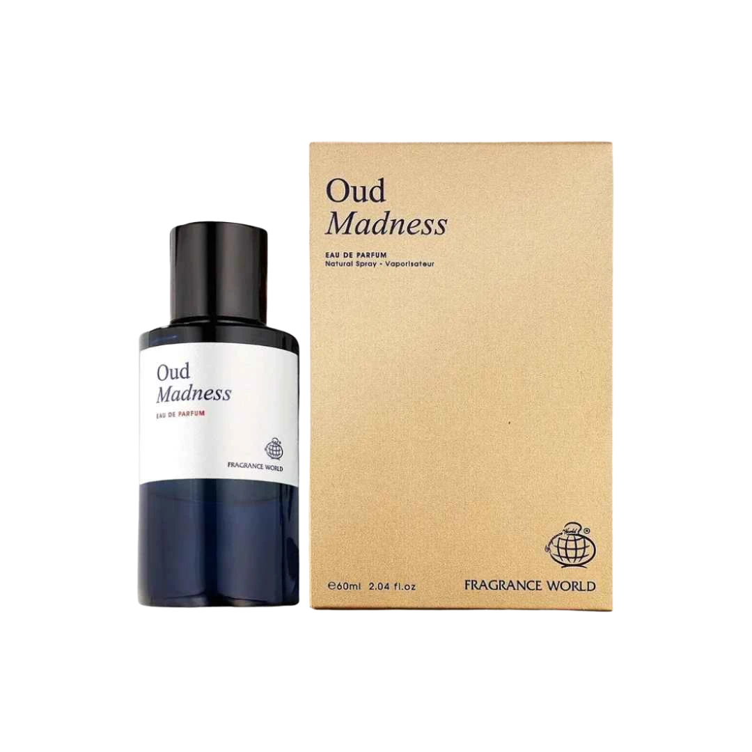 FRAGRANCE WORLD OUD MADNESS EDP FOR MEN - 60 ml -Hadiyyeh