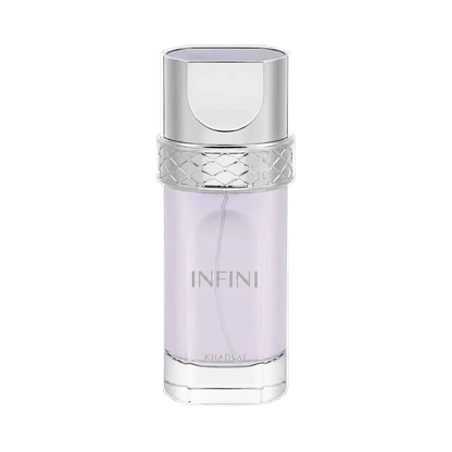 Khadlaj Infini perfume for men 100ml – lilac bottle with silver cap