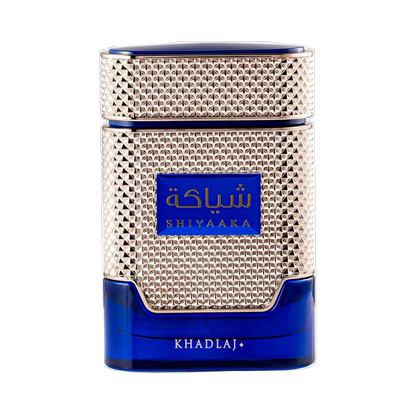 Khadlaj Shiyaaka Blue perfume for men 100ml – blue and silver studded bottle