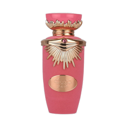 Lattafa Jouri perfume for women 100ml – pink bottle with gold sunburst cap