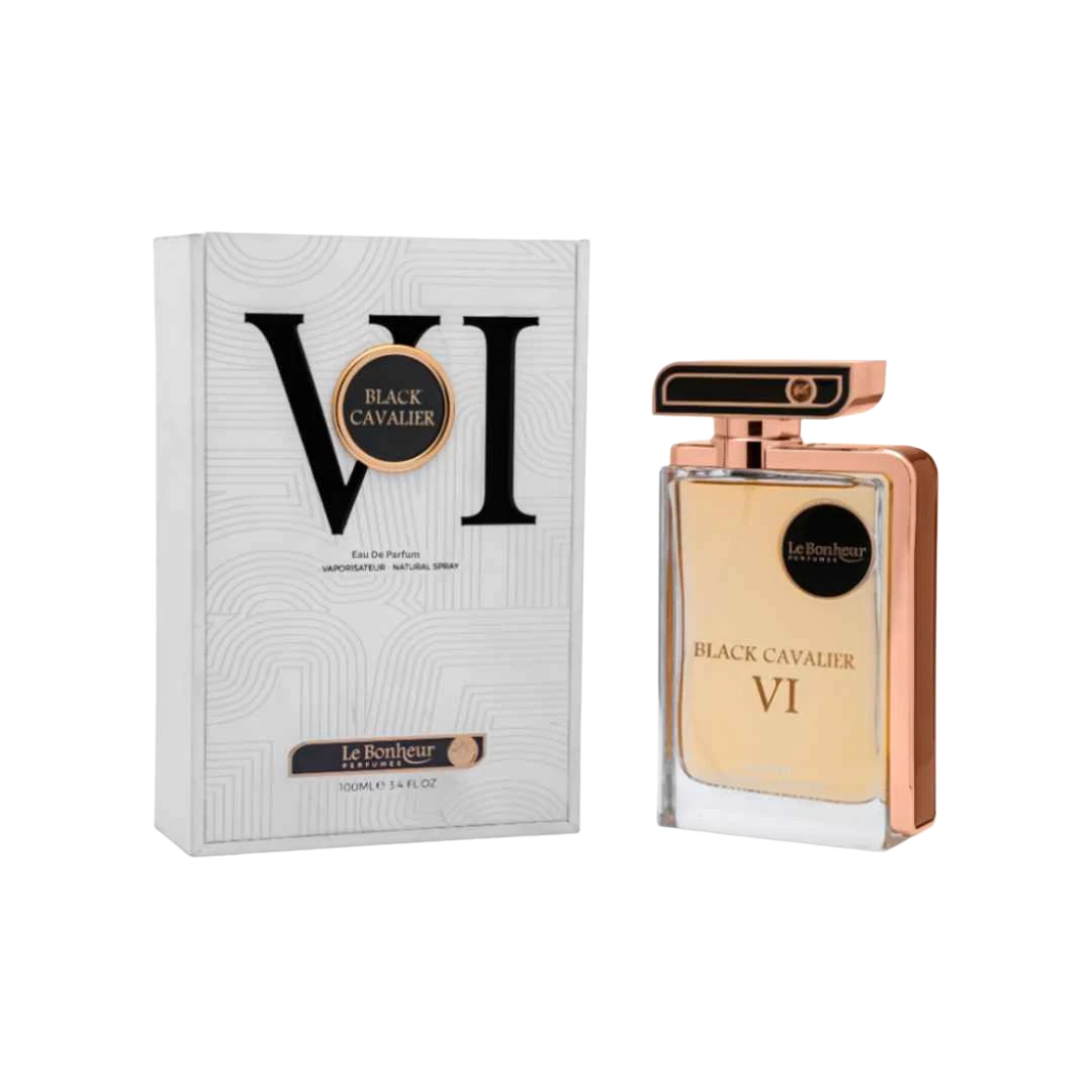 LE BONHEUR BLACK CAVALIER VI PARFUM FOR MEN - 100 ml -Hadiyyeh