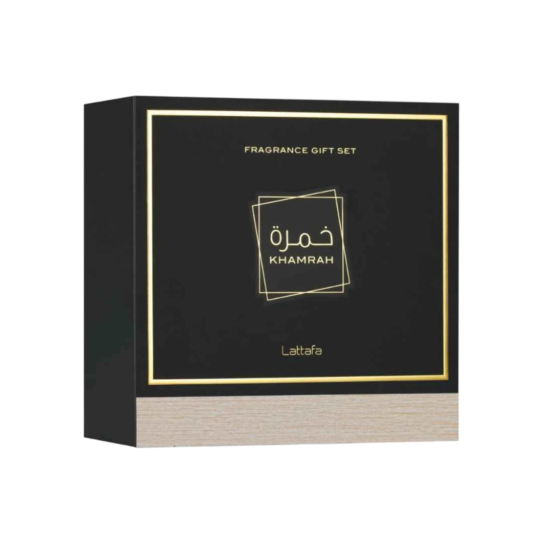 LATTAFA KHAMRAH GIFT SET UNISEX - 100 ml + 50 ml + 12 ml -Hadiyyeh