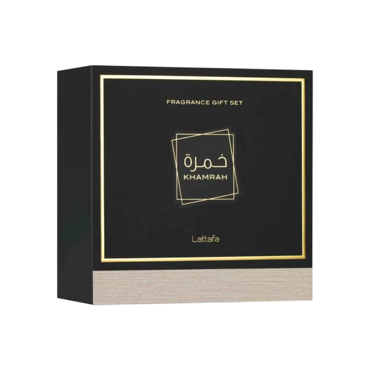 LATTAFA KHAMRAH GIFT SET UNISEX - 100 ml + 50 ml + 12 ml -Hadiyyeh