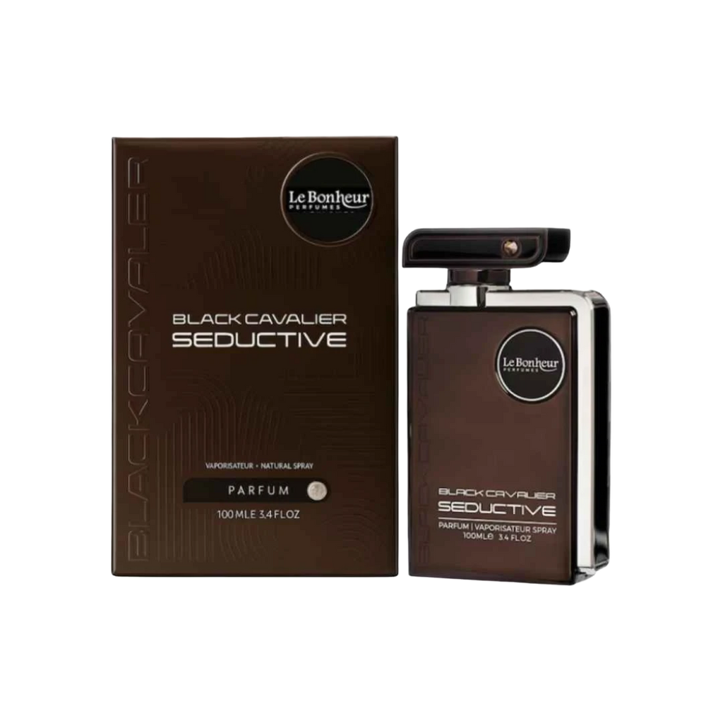 LE BONHEUR BLACK CAVALIER SEDUCTIVE PARFUM FOR MEN - 100 ml -Hadiyyeh