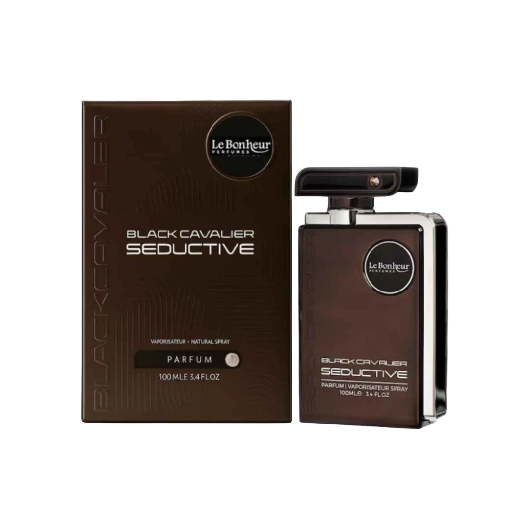 LE BONHEUR BLACK CAVALIER SEDUCTIVE PARFUM FOR MEN - 100 ml -Hadiyyeh