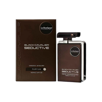LE BONHEUR BLACK CAVALIER SEDUCTIVE PARFUM FOR MEN - 100 ml -Hadiyyeh