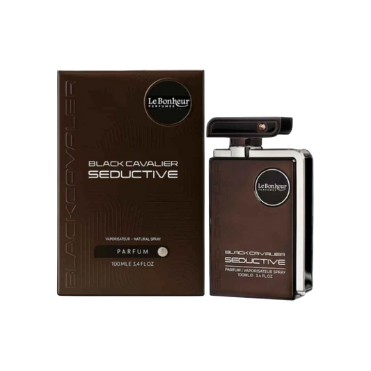 LE BONHEUR BLACK CAVALIER SEDUCTIVE PARFUM FOR MEN - 100 ml -Hadiyyeh