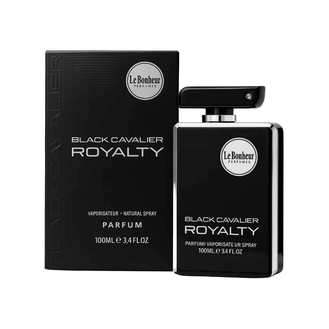 LE BONHEUR BLACK CAVALIER ROYALTY PARFUM FOR MEN - 100 ml -Hadiyyeh