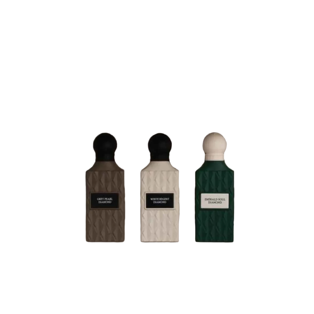 IBRAQ DIAMOND GREY BOX SET EDP UNISEX - 75ml x 3 -Hadiyyeh