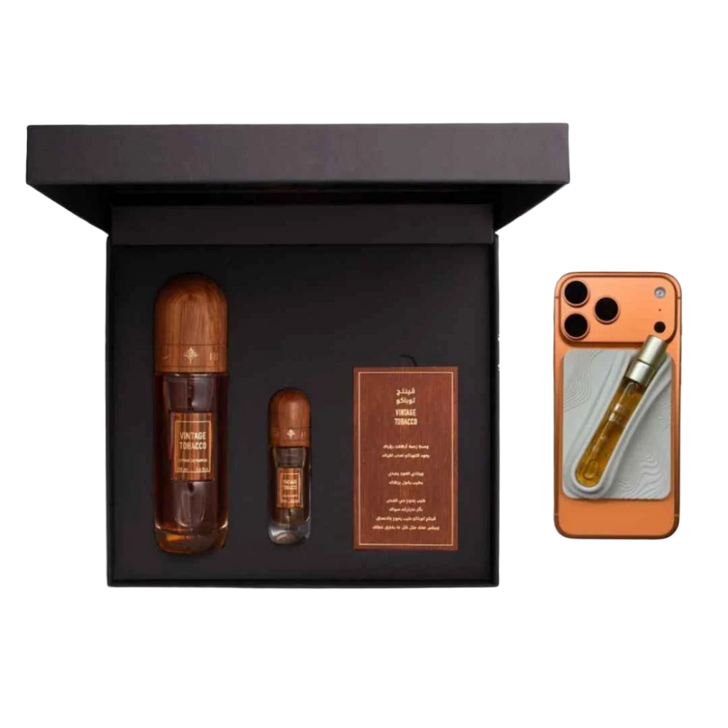 IBRAQ VINTAGE TOBACCO SET EDP FOR MEN - 100 ml + 10 ml -Hadiyyeh
