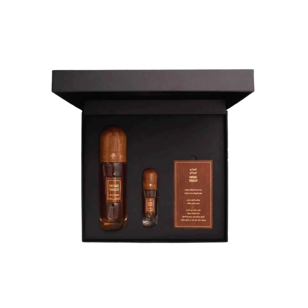 IBRAQ VINTAGE TOBACCO SET EDP FOR MEN - 100 ml + 10 ml -Hadiyyeh