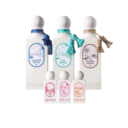 IBRAQ SUMMER BREEZE COLLECTION EDP UNISEX - 3 x 100 ml + 3 x 10 ml -Hadiyyeh