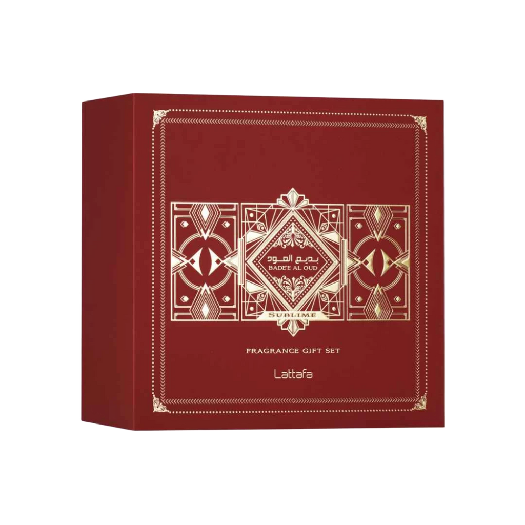 LATTAFA BADE'E AL OUD SUBLIME GIFT SET FOR WOMEN - 100 ml + 50 ml + 12 ml -Hadiyyeh