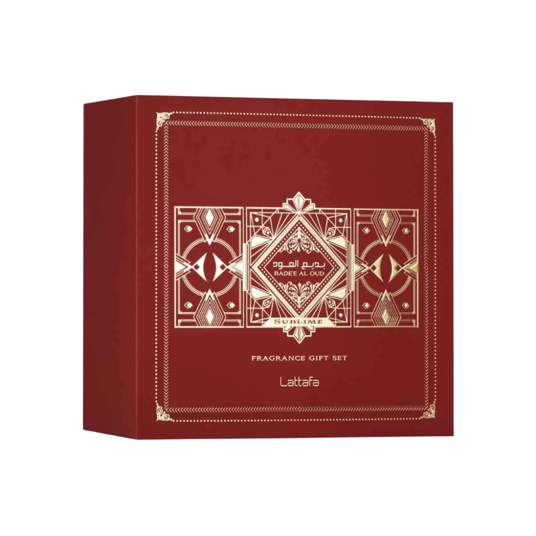 LATTAFA BADE'E AL OUD SUBLIME GIFT SET FOR WOMEN - 100 ml + 50 ml + 12 ml -Hadiyyeh