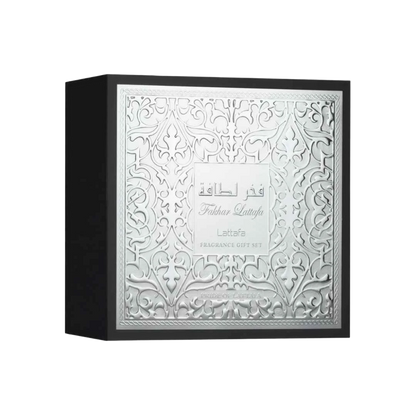 LATTAFA FAKHAR LATTAFA BLACK GIFT SET FOR MEN - 100 ml + 100 ml + 12 ml -Hadiyyeh