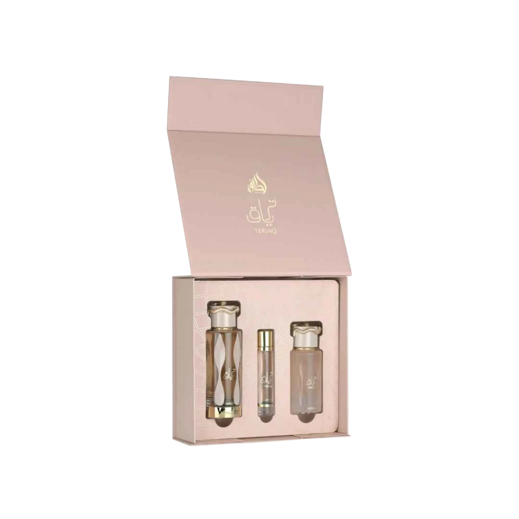 LATTAFA TERIAQ GIFT SET FOR WOMEN - 100 ml + 50 ml + 12 ml -Hadiyyeh