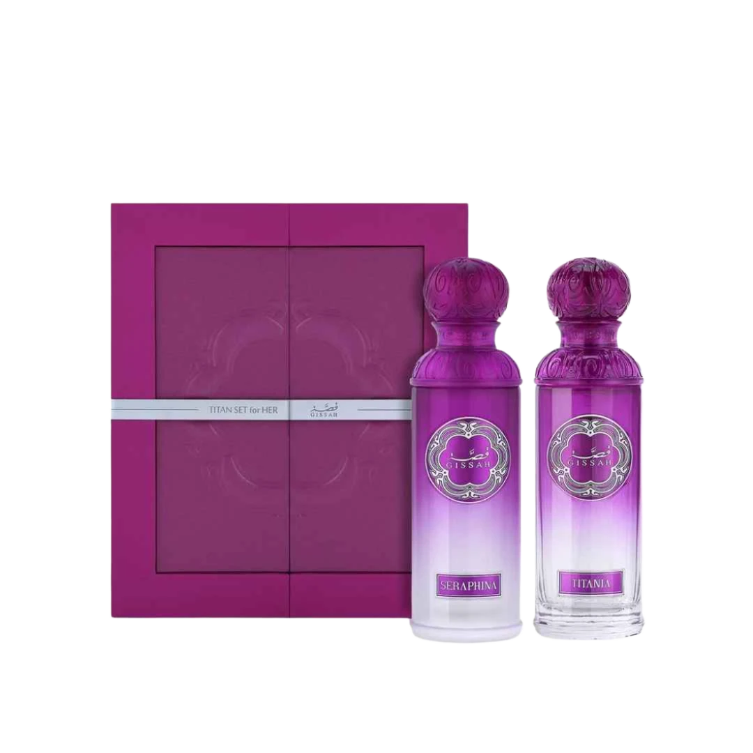 GISSAH TITAN SET EDP FOR WOMEN - 2 x 90 ml -Hadiyyeh