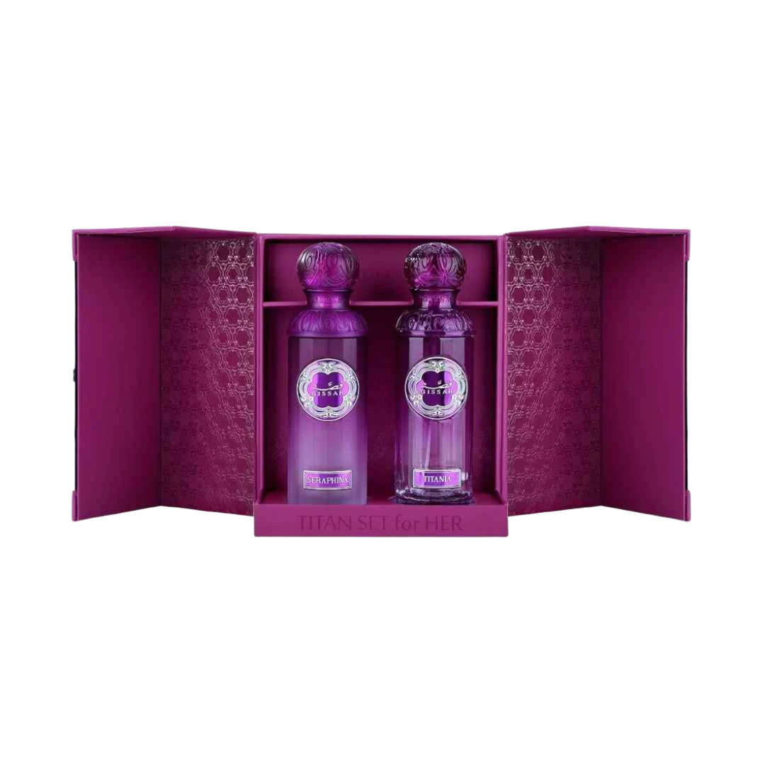GISSAH TITAN SET EDP FOR WOMEN - 2 x 90 ml -Hadiyyeh